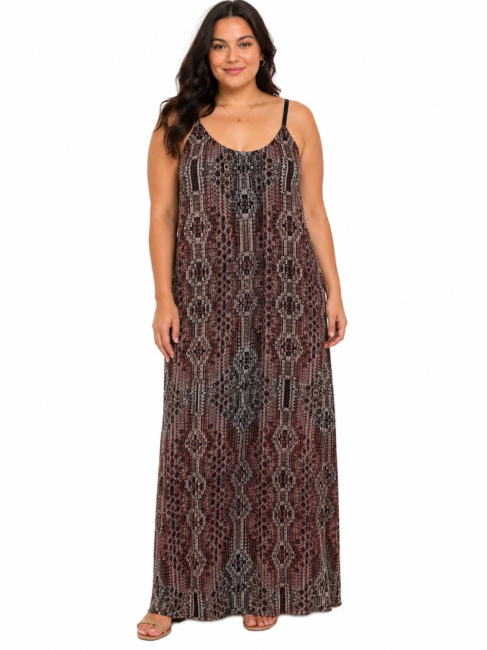 Athleta Jetty Dress El Moro Print Maxi Dress Size XL Navy